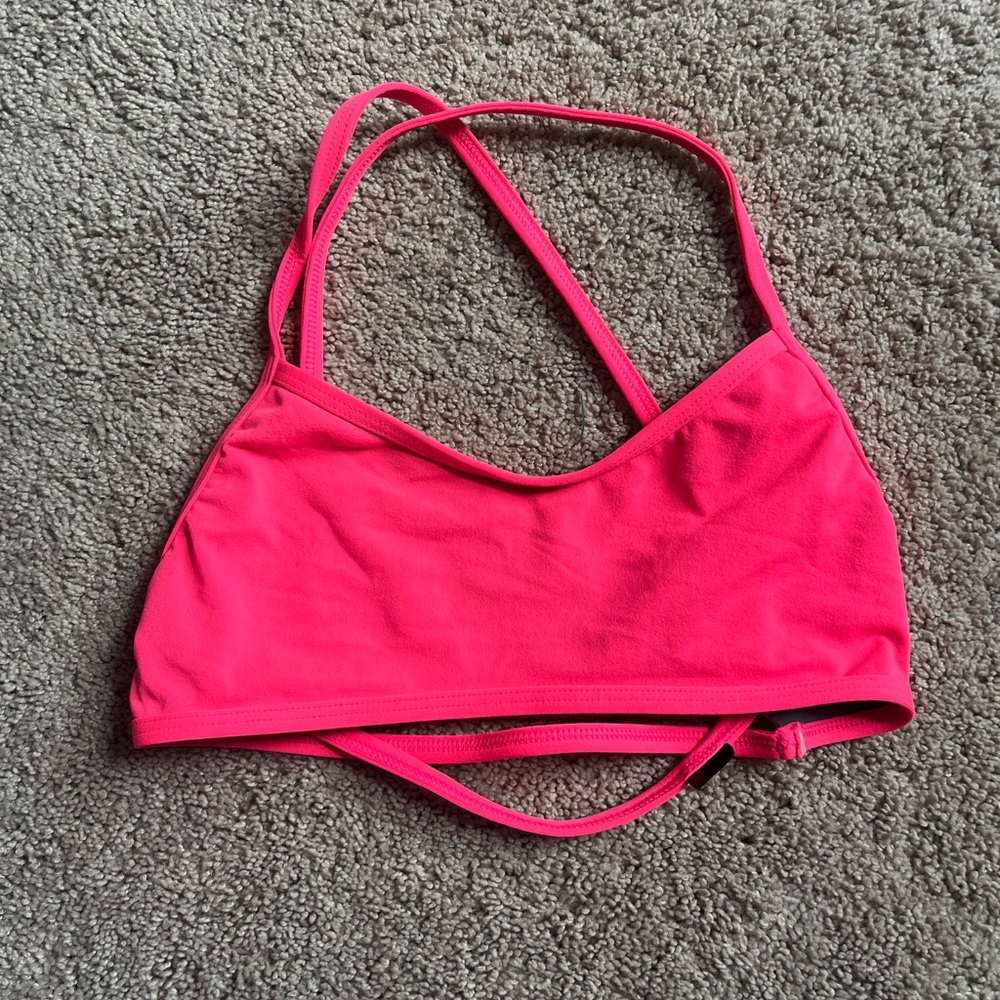 Jolyn Vibrant Pink Women's Swim Top- swim M